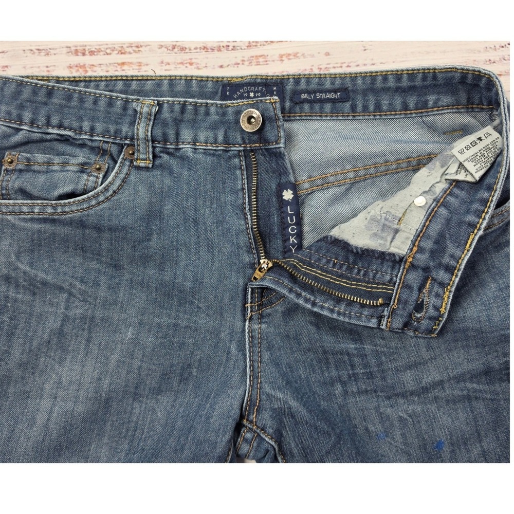 Lucky Brand Billy Straight Jeans Kids 16 Medium Blue Good Denim Pants